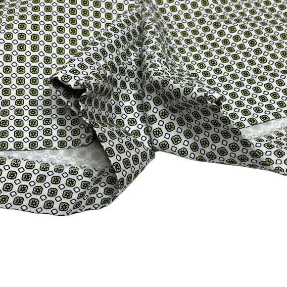 J. Crew Factory green and white geometric print chino shorts size 10 - Picture 8 of 11